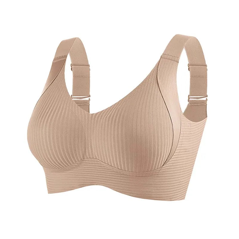 Women's Big Chest Underwear Seamless  Anti-Sagging Bra Adjustable Full Cup Bra Comfortable Wireless Lingerie Summer Sports Bras