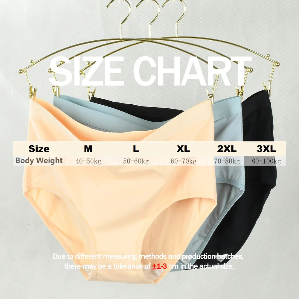 Female Soild Color Panties Lingerie Briefs Casual Plus Size women Panties Cotton Woman Seamless Underwear Breathable Comfort
