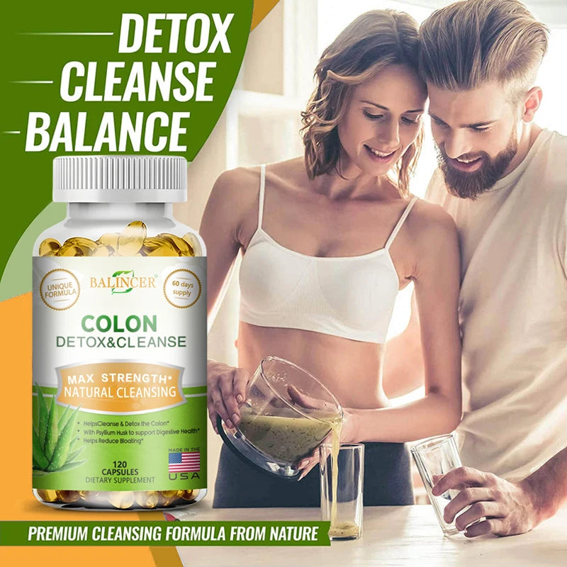 Balincer Cleanse and Detox Supplement - Supports Intestinal Cleansing, Digestive Health for Men and Women, 120 Capsules