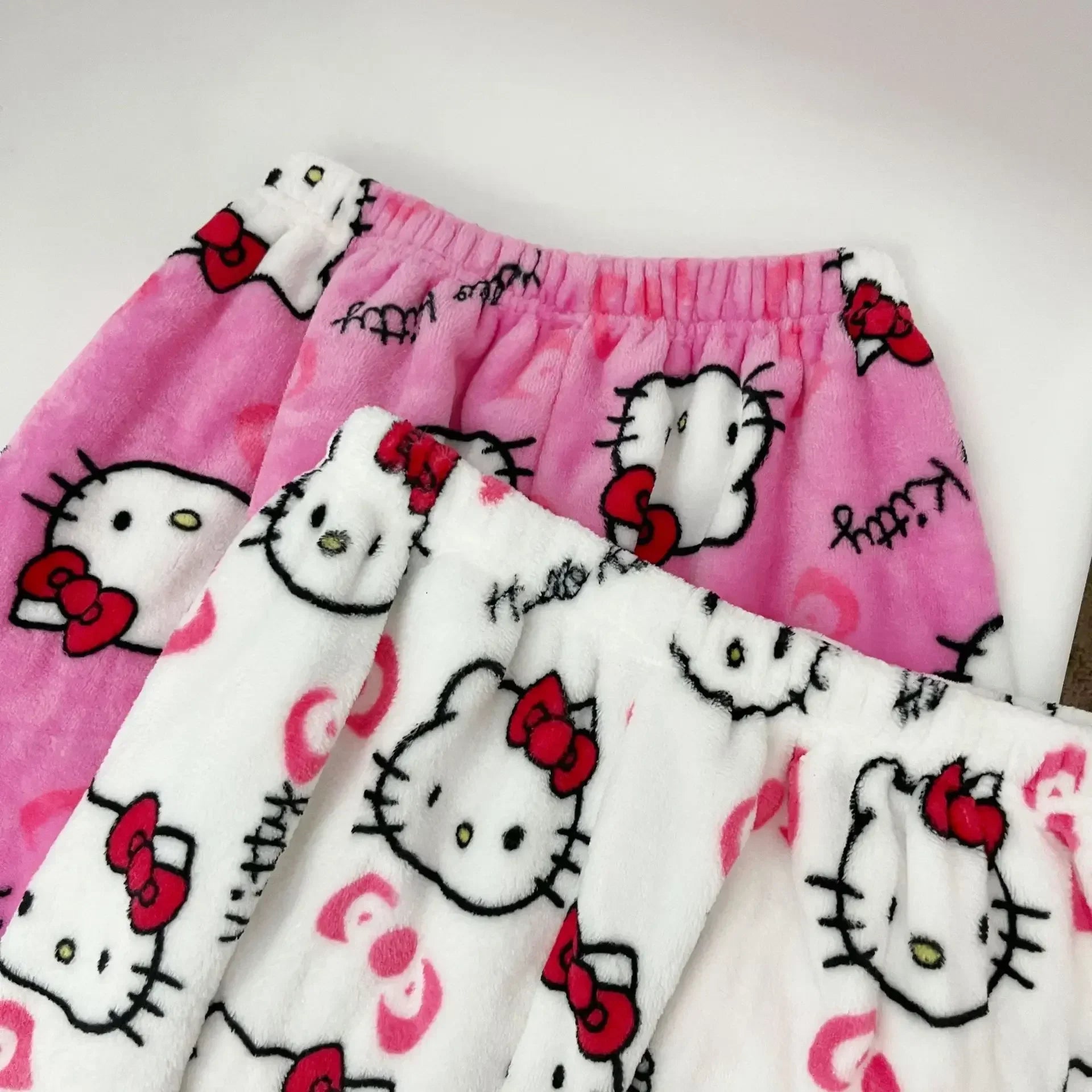 Hello Kitty Fleece Coral Pajama shorts Soft shorts Women Casual Home shorts