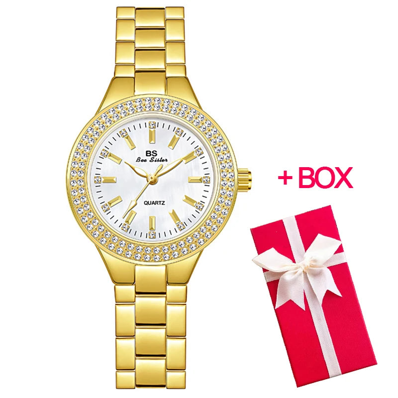 Woman Wrist Watches Dress Gold Watch Women Crystal Diamond Watches Stainless Steel Silver watch Women