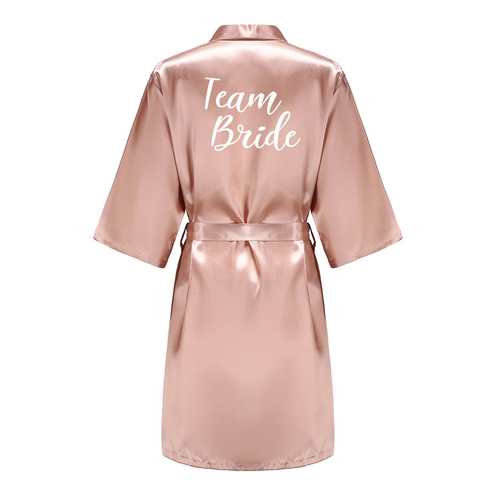 Wedding Bride Bridesmaid Robes for Women Bridal Silk Robe