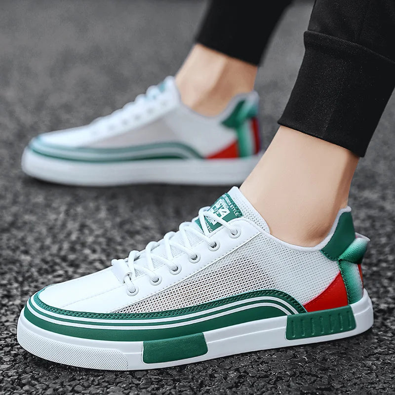 Adventure Ready: Men's Lace-Up Mesh Sneakers for Casual Outdoor Sports