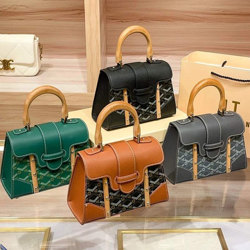 Luxury Brand Retro Vintage Saigon Handbag with High Texture