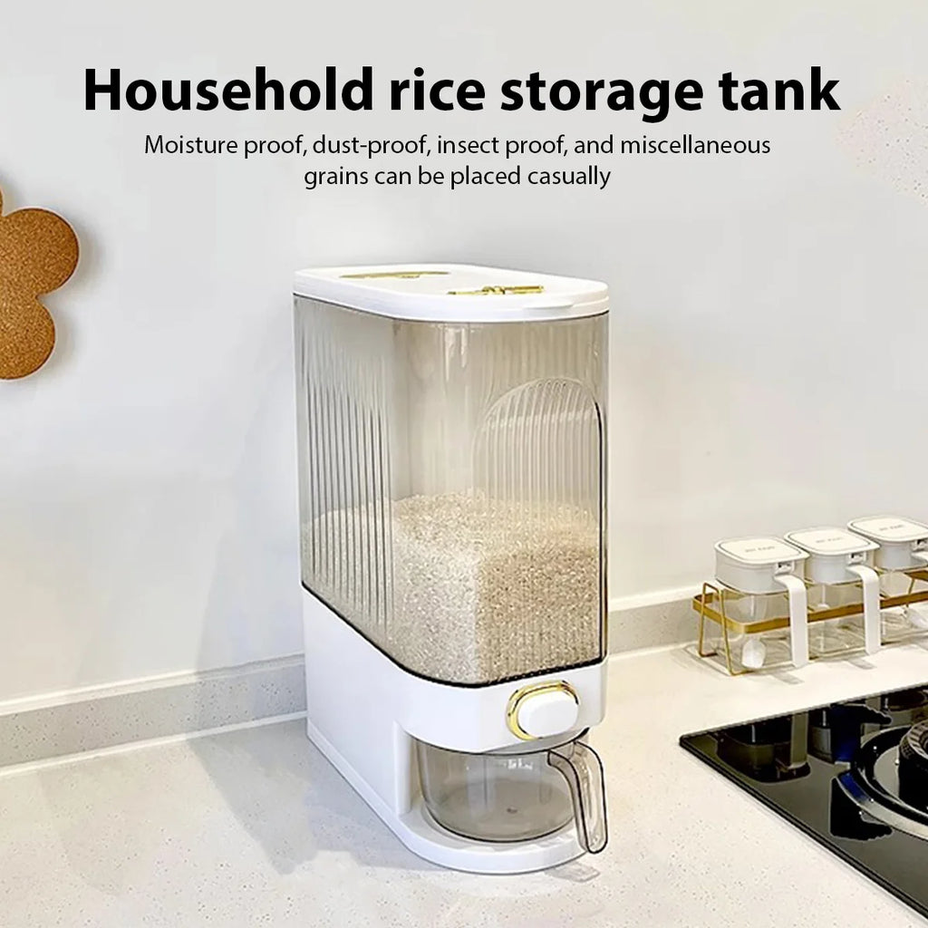 5/10kg Large Sealed Cereal Dispenser Moisture-proof Insect-proof Storage Tank