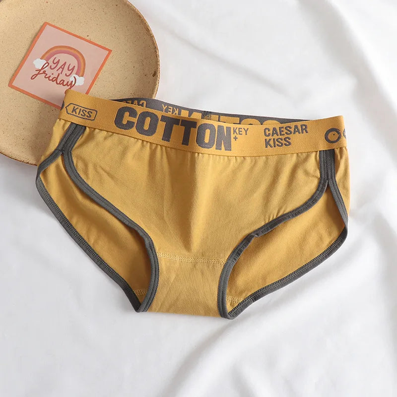 Women Cotton Panties Ladies Sexy Letter Sports Seamless Briefs Beathable Antibacterial Lingerie Solid Underwear Female Intimates
