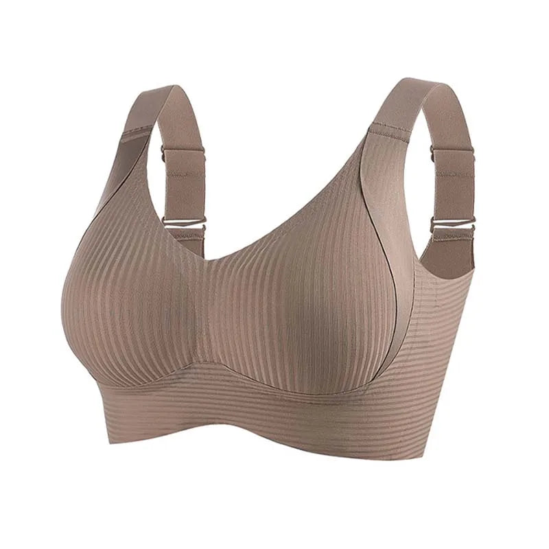 Women's Big Chest Underwear Seamless  Anti-Sagging Bra Adjustable Full Cup Bra Comfortable Wireless Lingerie Summer Sports Bras