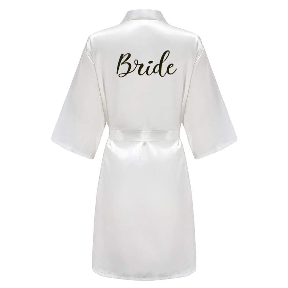 Wedding Bride Bridesmaid Robes for Women Bridal Silk Robe