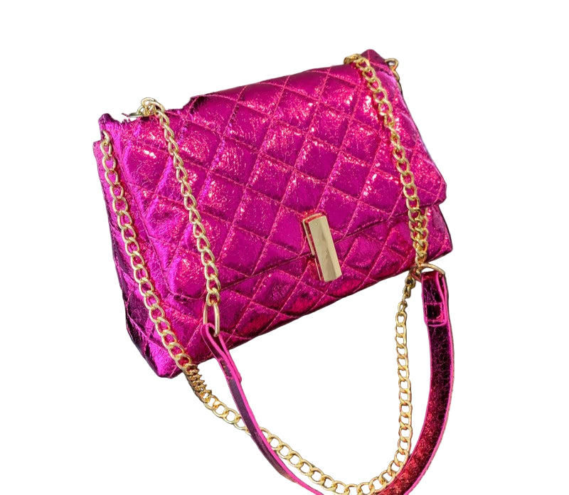 Luxury Laser Design Chevron Quilted Shoulder Bag