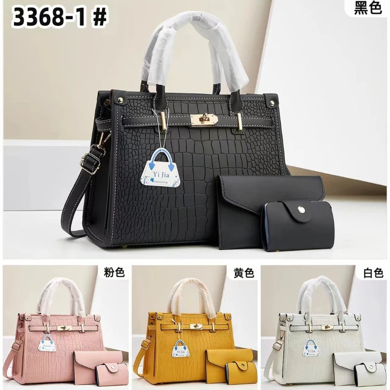 Casual Tote Bags Handbag Large Capacity High-quality 3Piece Set Lady Composite Bag