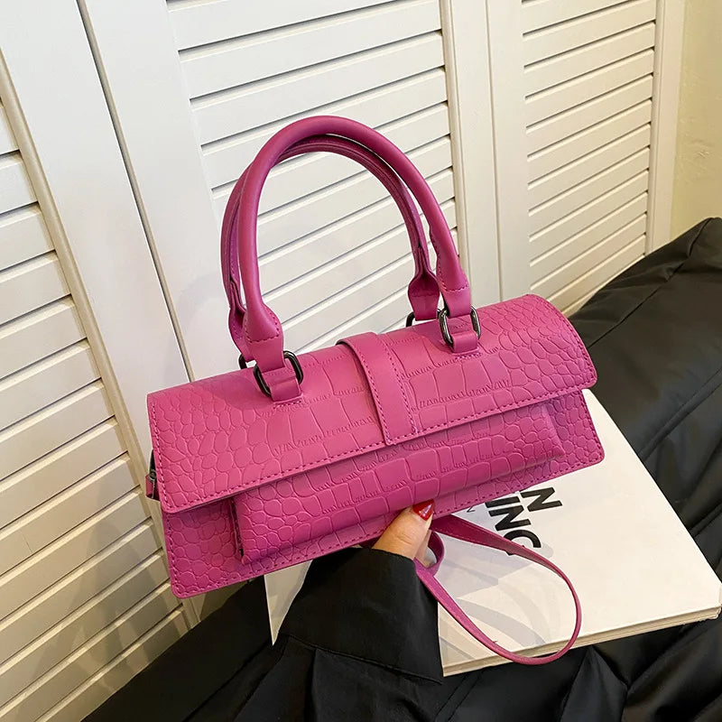 Ladies Purses and Handbags High Quality PU Stone Pattern