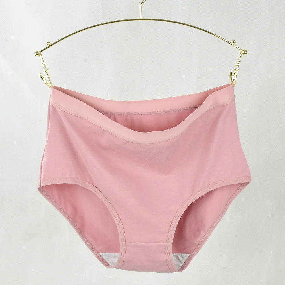 Female Soild Color Panties Lingerie Briefs Casual Plus Size women Panties Cotton Woman Seamless Underwear Breathable Comfort