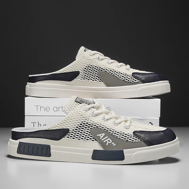Adventure Ready: Men's Lace-Up Mesh Sneakers for Casual Outdoor Sports