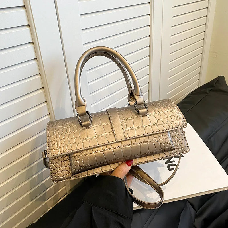 Ladies Purses and Handbags High Quality PU Stone Pattern