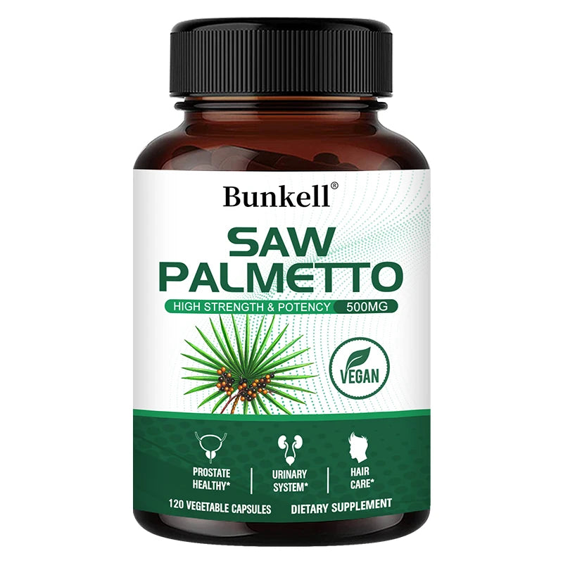 Saw Palmetto Supplement 500mg – Anti-Aging Hair Vitamins To Help with Hair Care, Support Urinary Tract and Prostate Health