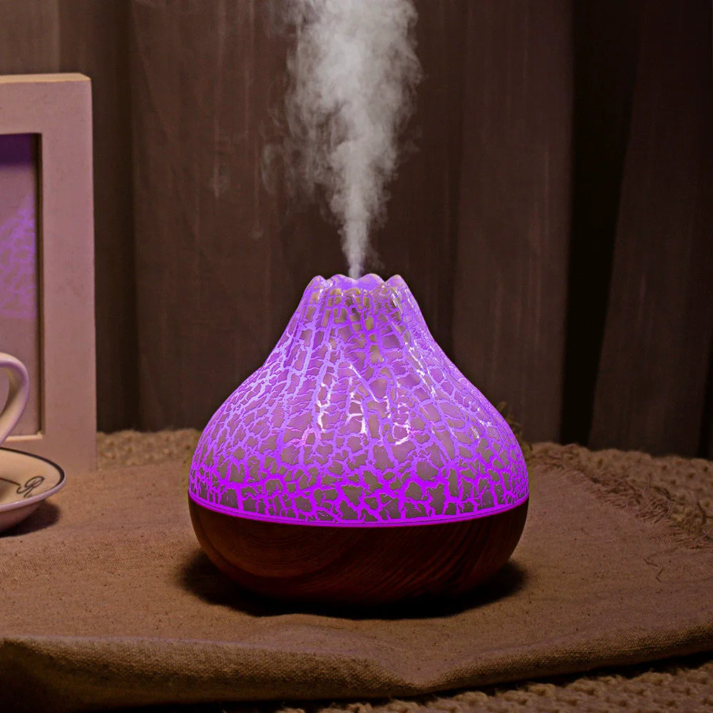 300ml Volcano Air Humidifier Desktop Electric USB Humidificadore Water Mist Diffuser Purifier Air  With 7 Colors Night