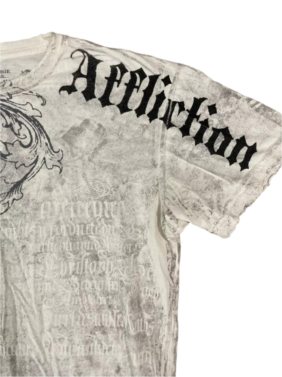 Graphic T-Shirt Mens Large Grunge Wings  Pure Cotton Shirt