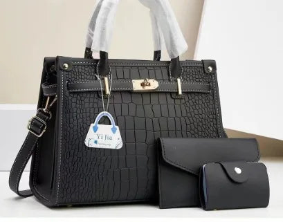 Casual Tote Bags Handbag Large Capacity High-quality 3Piece Set Lady Composite Bag