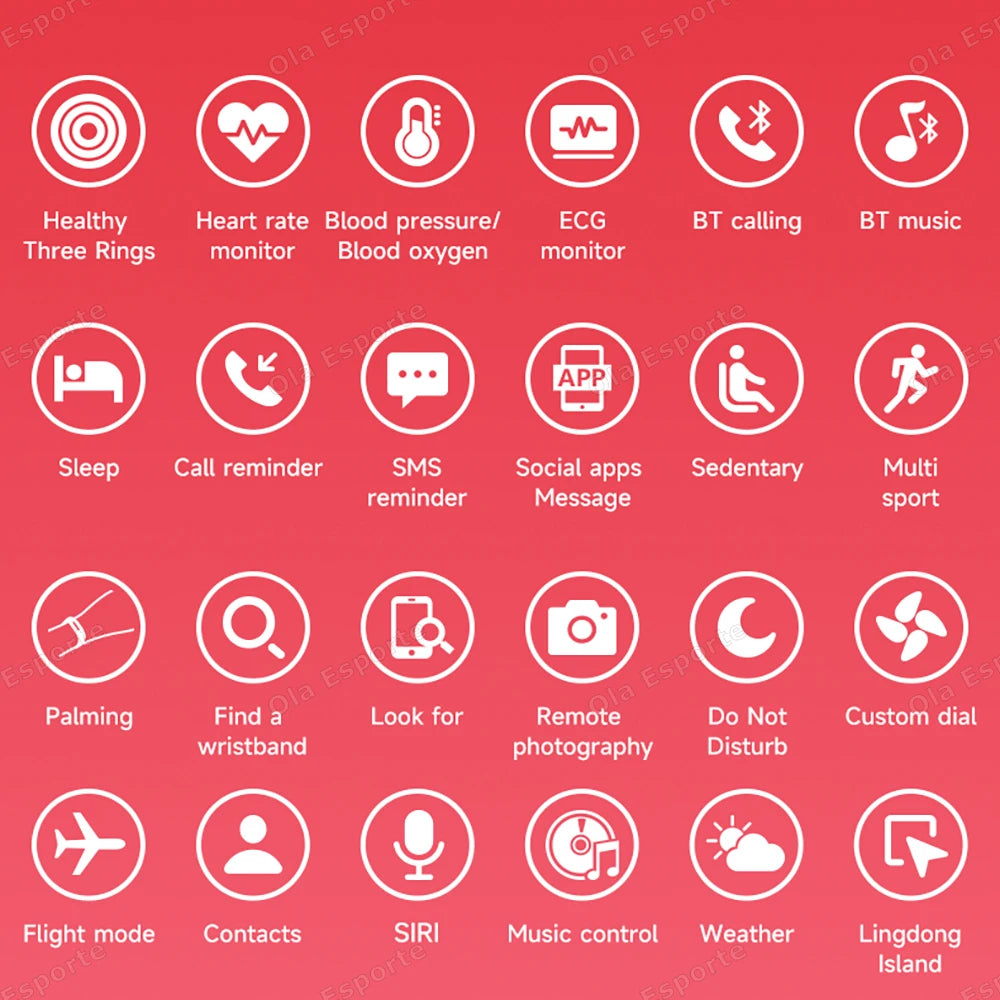 New Bluetooth Call Smart Watch Wireless Charging Full Touch Health Monitor Sports Fitness SmartWatch