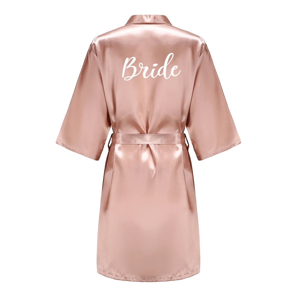 Wedding Bride Bridesmaid Robes for Women Bridal Silk Robe