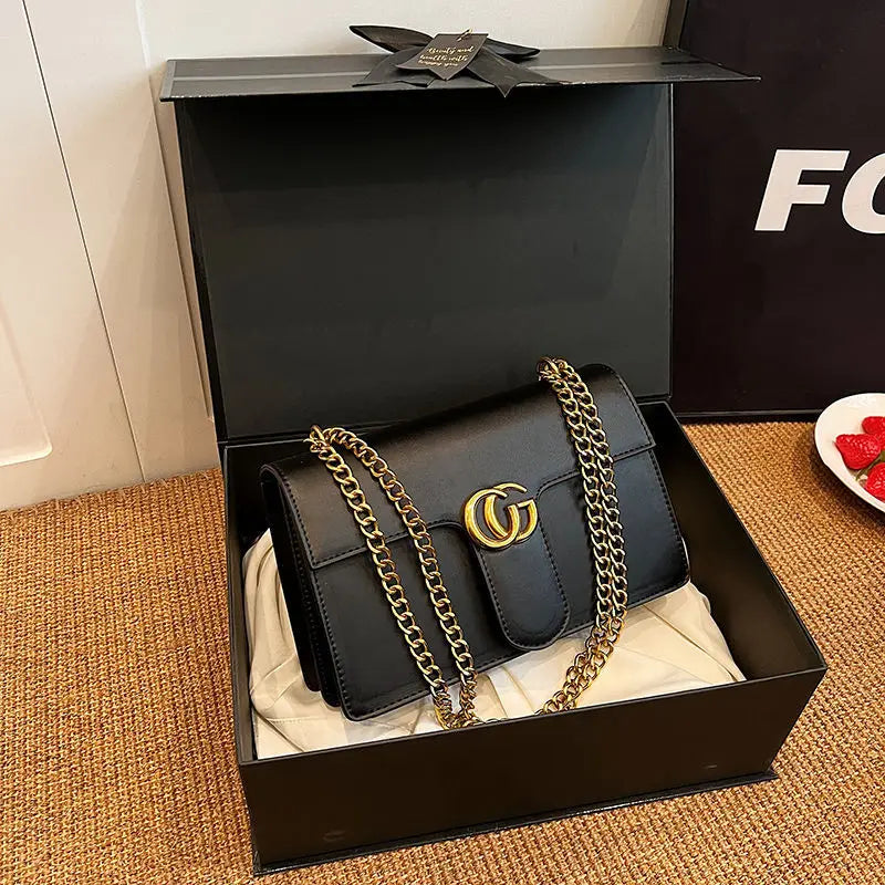 Small Square Versatile Chain Bag Retro Single Shoulder bag