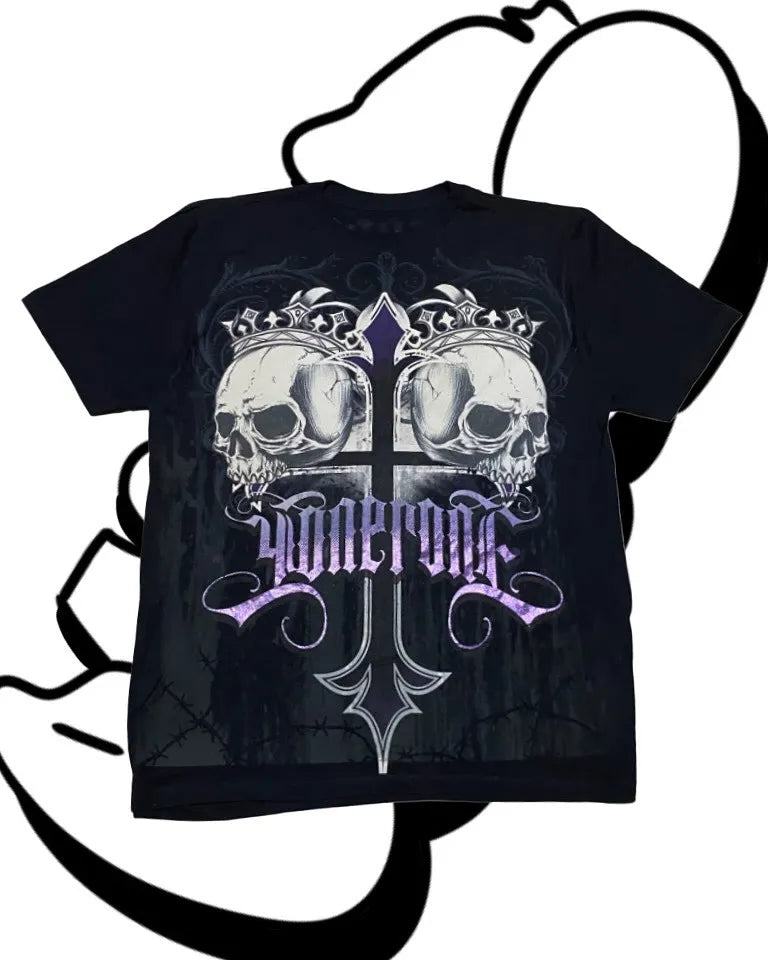 90s Retro Graphic T-Shirt Vintage Southpole Streetwear Gothic Harajuku Fashion Oversized Couple Tee Soft Cotton Short Sleeve Top