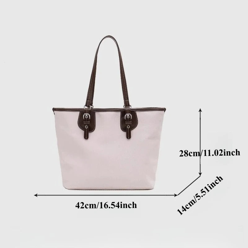 Spring and Summer Vintage Plaid Pink Tote Fashion Sweet Lazy Wind Tote Large Capacity High Value Armpit Bags