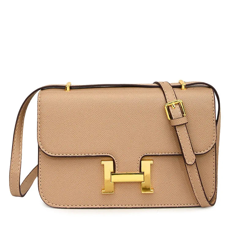 Light Luxury Single Shoulder Women's Bag Classic Underarm Small Handbags Double Compartment Lock Buckle Design Crossbody Handbag