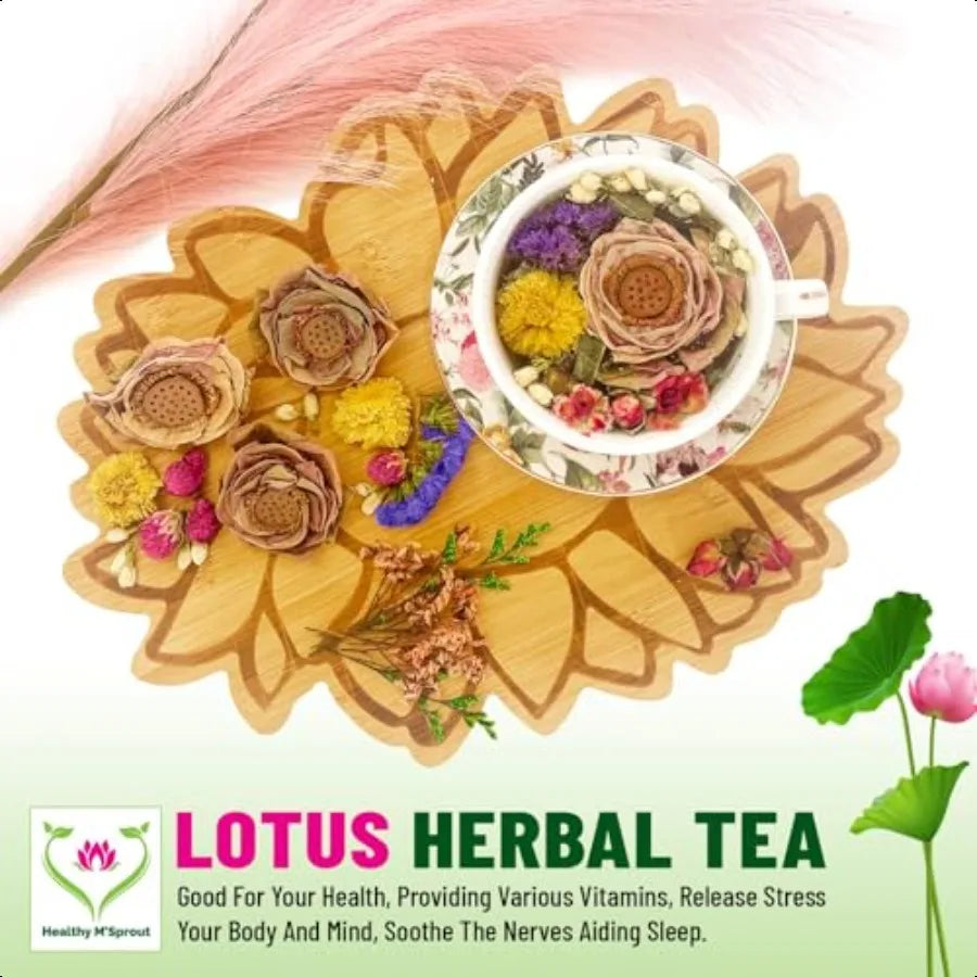 Lotus Flower Tea Dried Whole Blossom Lotus Tea Antioxidant Rich Herbal Tea