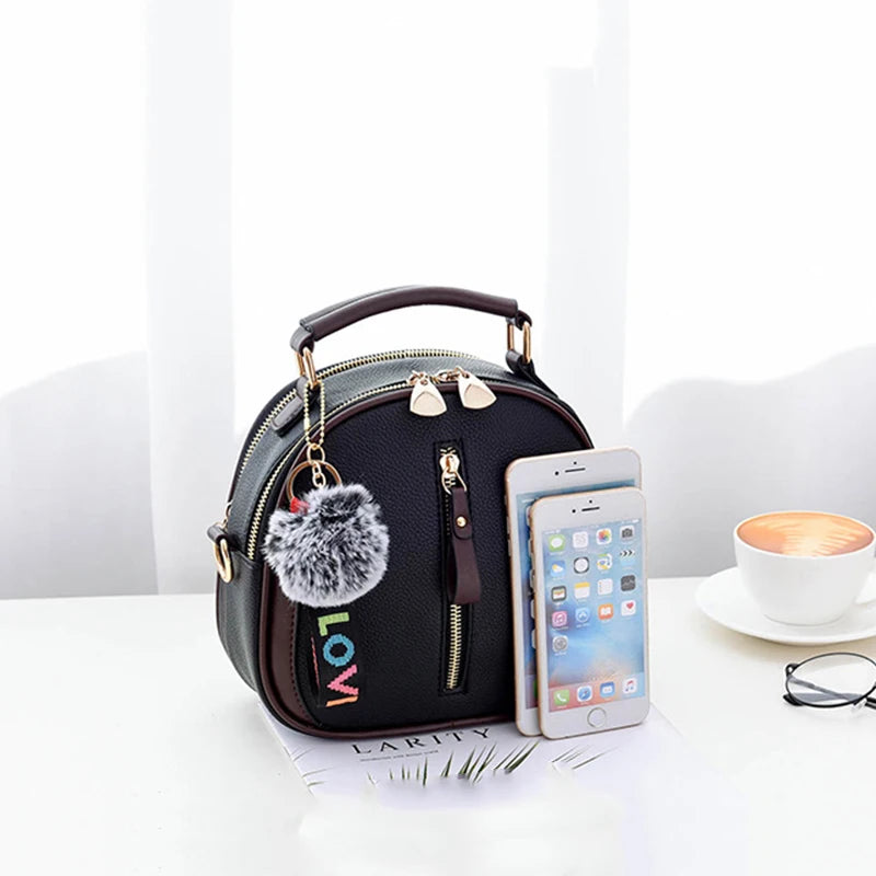 Gusure Luxury Designer Messenger Bags PU Leather Female Shoulder Bag High Quality Round Small Handbag Purses for Women