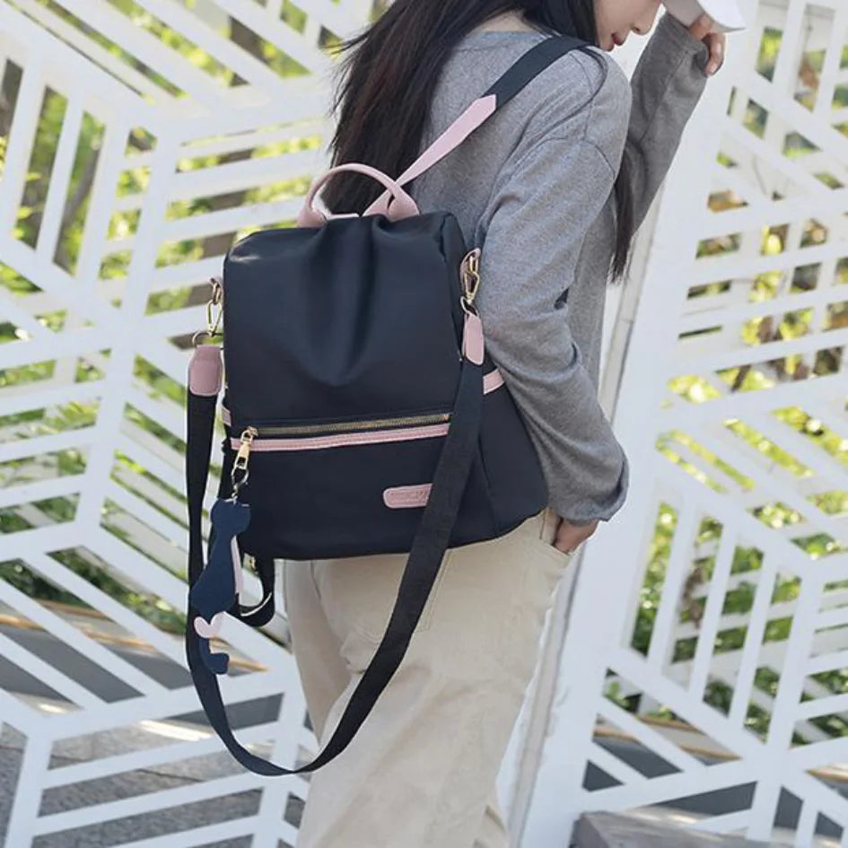 Backpack women's backpack travel anti-theft oxford cloth light and fashionable and versatile