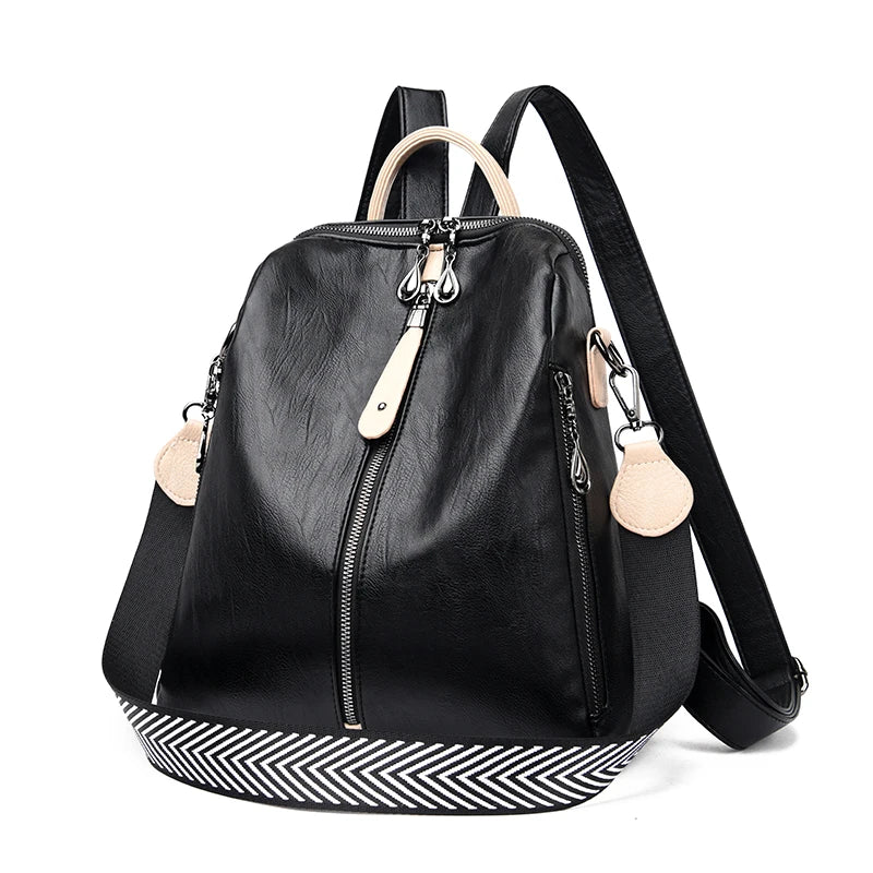 Fashion Backpack Soft leather Large Capacity