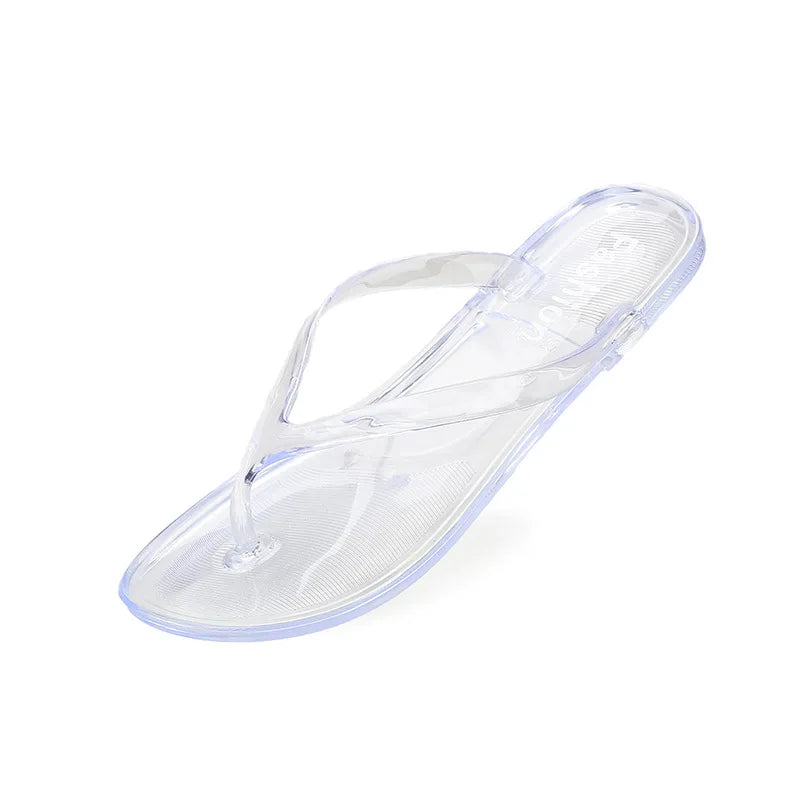 Beach Flat Transparent Clip Toe Flip Flops Women Shoes Female Casual Non-slip Light Slippers Ladies Slides Footwear