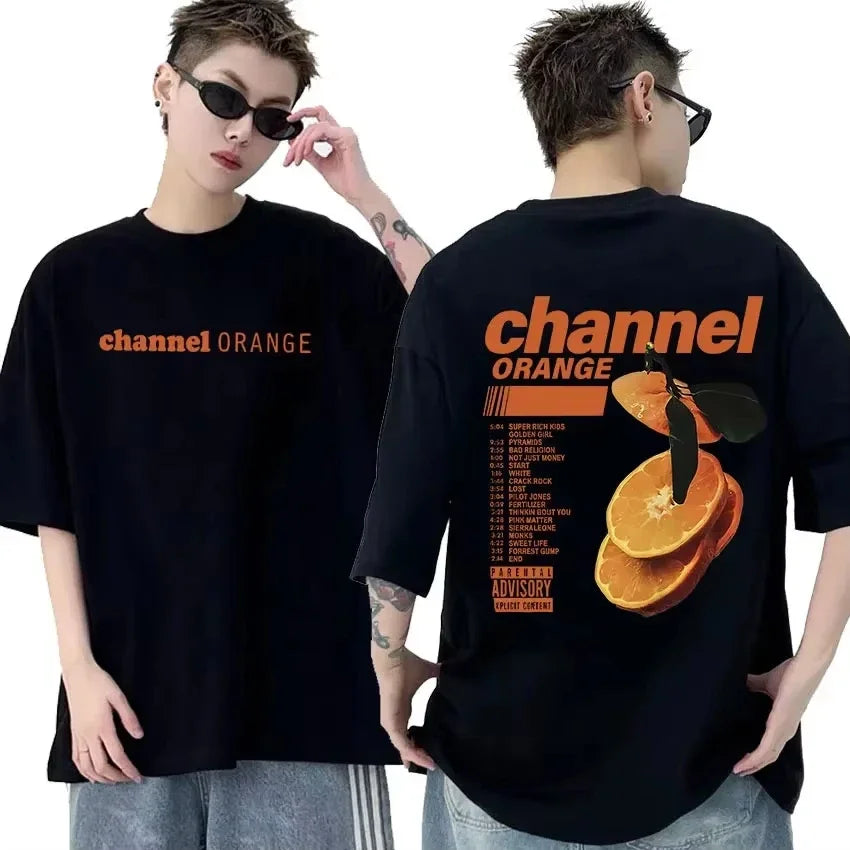 Rapper Frank Retro Graphic T Shirt Men's Hip Hop Ocean Album Clothing T-Shirts Y2k Unisex Blond Fashion Oversized Cotton T-shirt