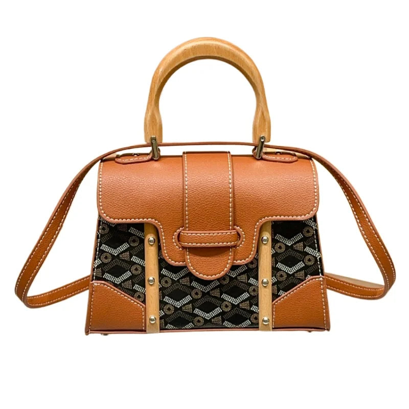 Luxury Brand Retro Vintage Saigon Handbag with High Texture