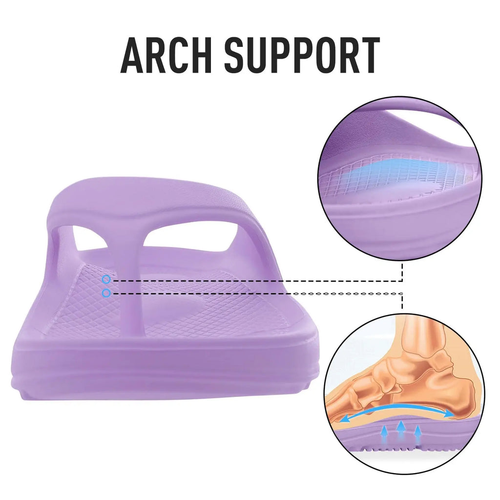 Evshine Orthopedic Sandals Flip Flops for Women Arch Support Pillow Soft Recovery Thong Sandals Spa Summer Beach Cloud Slides