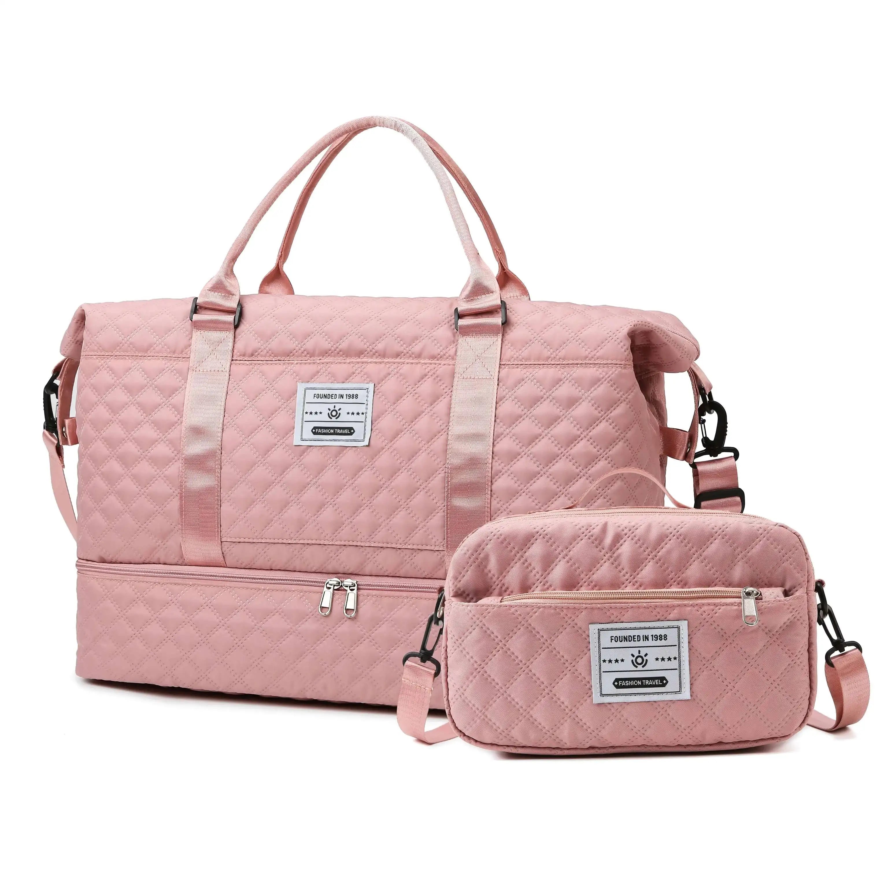 Large Capacity Travel Duffle Bag Sports Gym Yoga Tote Weekend Overnight Bag and Luggage Organiser