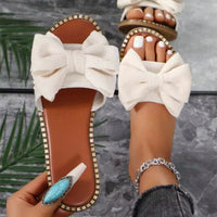 Women Flats Slippers Summer Fashion Bow Tie Sandals Shoes for Women Flat Casual Beach Slippers Slides Women Zapatos De Mujer