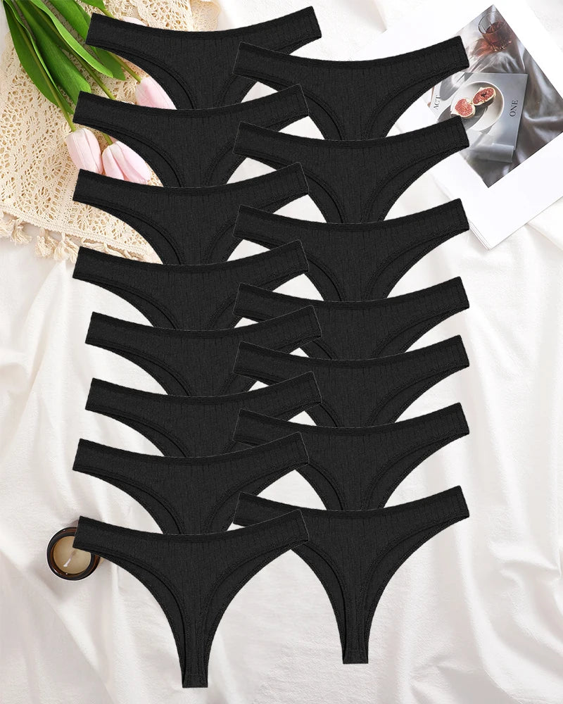 15Pcs/Set Cotton Panties G-String Women Panties Sexy Underwear Female Lingerie Thong Briefs for Woman Intimate Panties