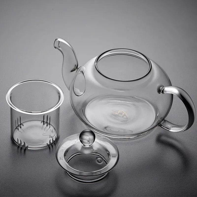 400ml/1000ml Heat-resistant Glass Tea Pot Flower Kettle Teawear Set Tea Strainer Infuser Pot Teaware