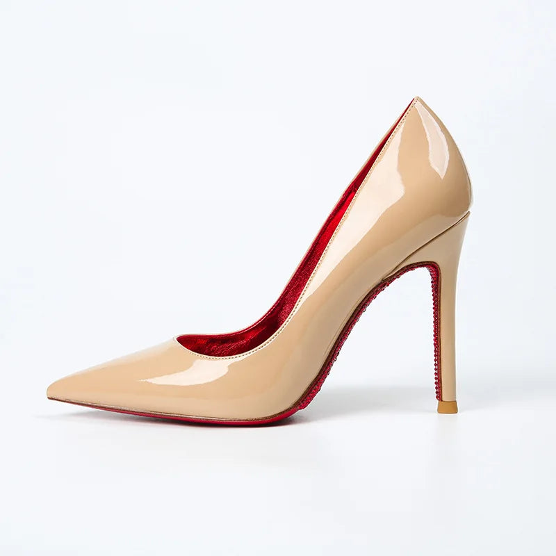 High Heels Women's 2025 Fashion New Side Empty Large Size Pointed Thin Heel Shallow Mouth Single Shoes