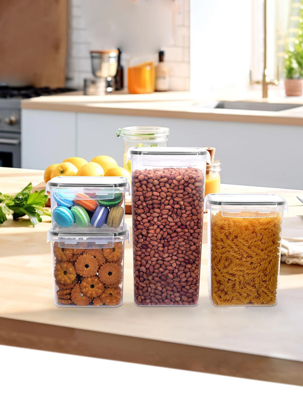 42pcs,Airtight storage bins, multi-purpose leak-proof and reusable food stackable food airtight bins