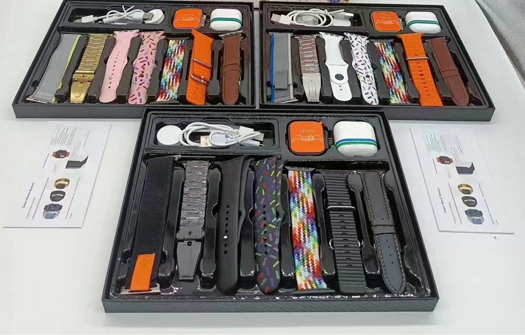 Smartwatch  NFC Bluetooth Call Clock Smart Watch Christmas Style Multi Strap And Bluetooth Earphones