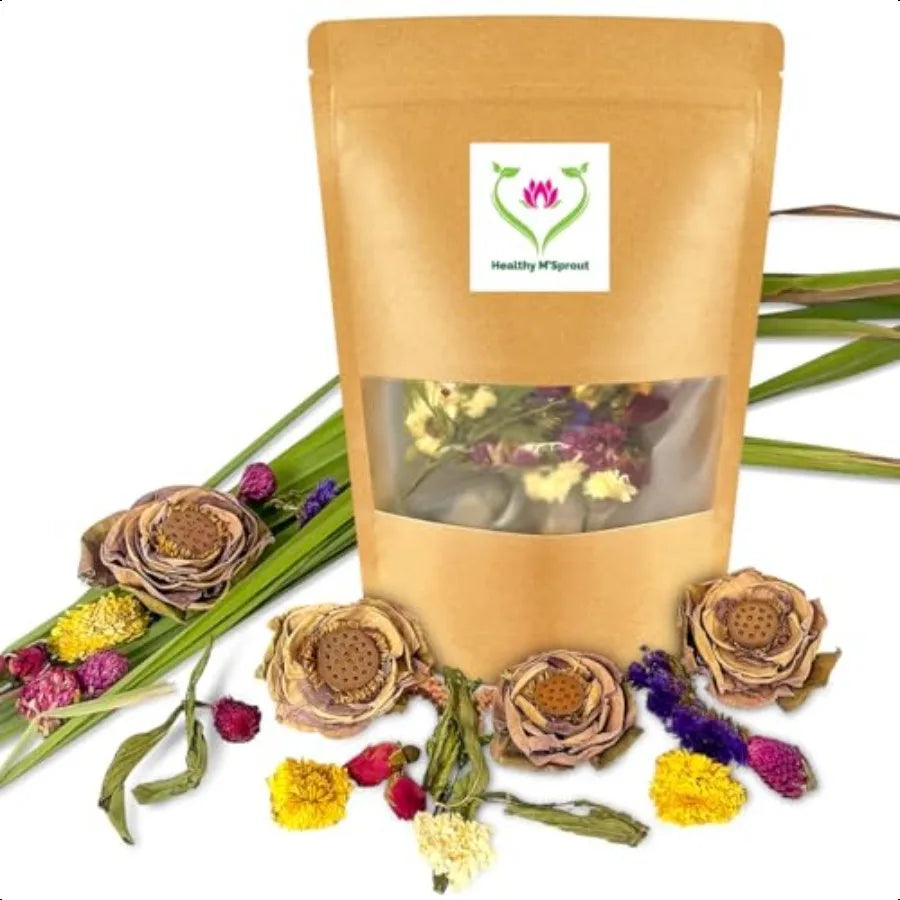 Lotus Flower Tea Dried Whole Blossom Lotus Tea Antioxidant Rich Herbal Tea