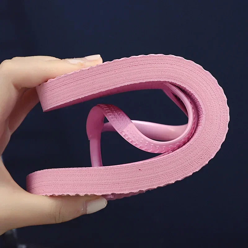 Solid Color Non-slip Leisure Couple Slippers Women Summer Beach Slippers Outdoor Women Flip Flops Breathable Beach Sandals Women