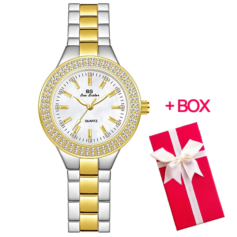 Woman Wrist Watches Dress Gold Watch Women Crystal Diamond Watches Stainless Steel Silver watch Women