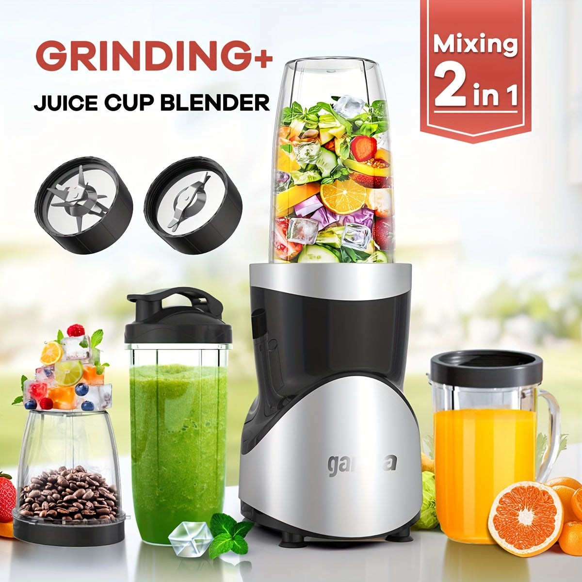 900W Smoothie Juicer Milkshake And Smoothie Blender 15pcs Personal Blender And Grinder Set For Kitchen Juicer Machine Icer With 4 BPAFree Portable Blending Cups Nutritional Recipes Gifts For Friends And Family Durable Kitchen Gadgets