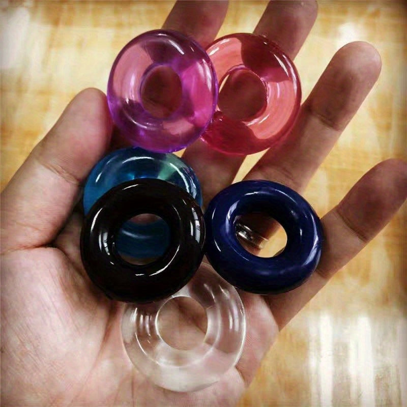 6pk Color Cock Rings for Men  Adult Sex Toy Scrotum Enhancer