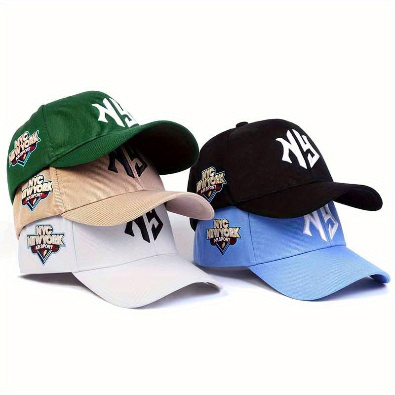 Mens NYC Embroidered Baseball Cap  Adjustable SunProtective  Casual Hat for SpringFall Outdoor Activities