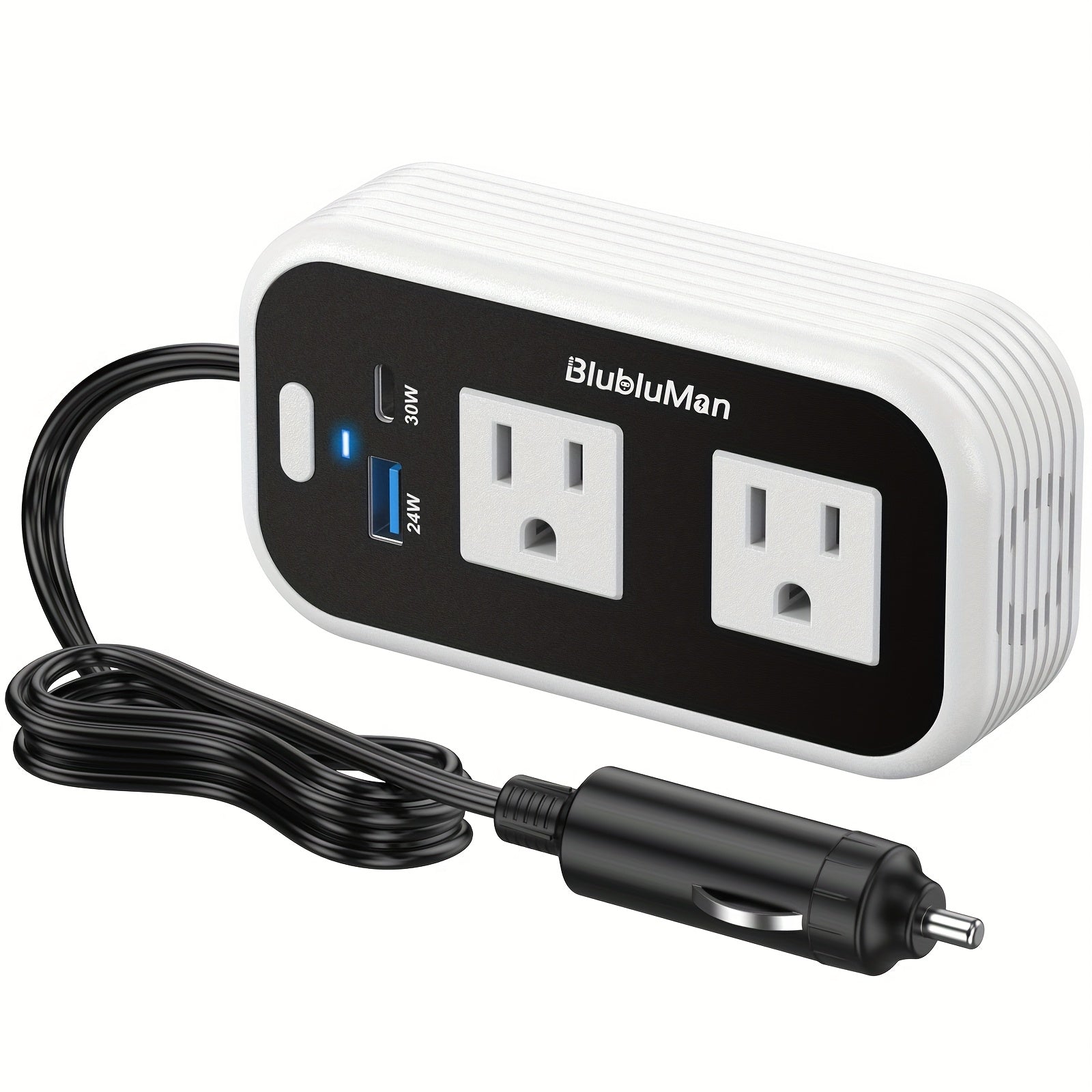 200W Car Power Inverter  12V DC to 110V AC with 30W PD  QC30 Fast Charging